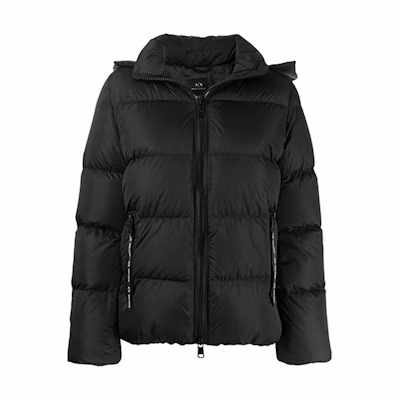 (Women) Armani Exchange FW21 Black Zip-Up Cotton Jacket 6KYB14-YNUNZ-1200