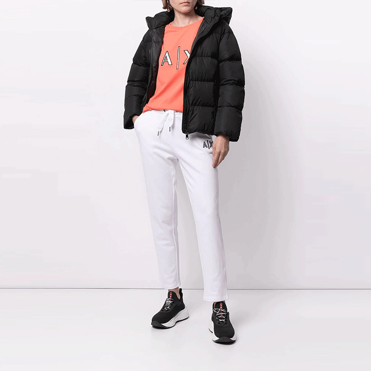 Lookbook (W) 아르마니 익스체인지 FW21 블랙 지퍼업 코튼 재킷 6KYB14-YNUNZ-1200