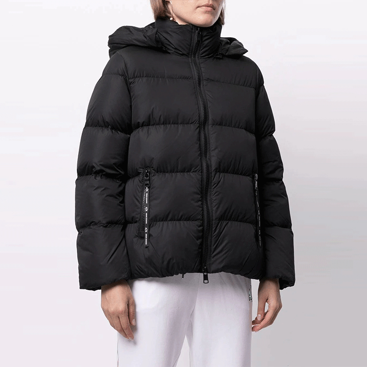 Details for (W) 아르마니 익스체인지 FW21 블랙 지퍼업 코튼 재킷 6KYB14-YNUNZ-1200