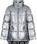 Order (Women) ARMANI EXCHANGE FW22 Shiny Logo Collar Puffer Jacket Silver Grey. 6LYB07-YNSKZ-6908