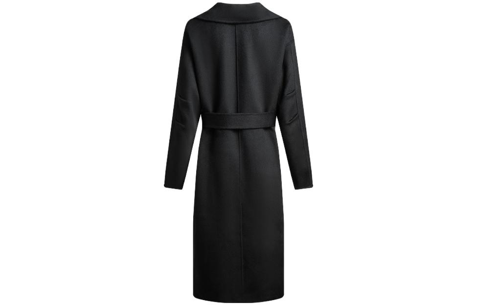 Lookbook (Women) ARMANI EXCHANGE FW23  Black Solid Waist-Tie Coat. 6RYL22-YN4PZ-1200