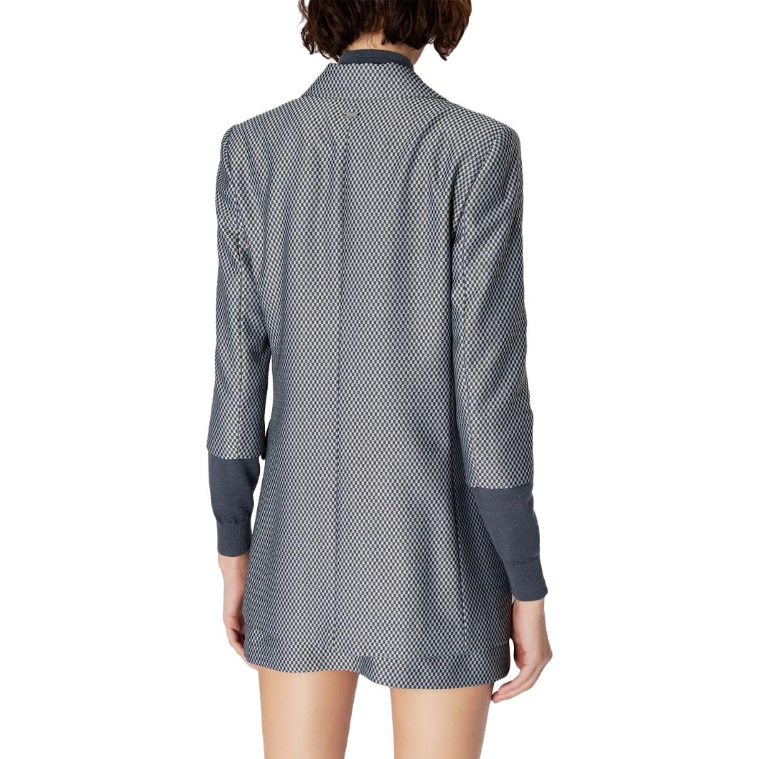 Shop (W) ARMANI EXCHANGE FW23 Blazer Biru Tua Plaid Double-Breasted. 6RYG22-YN6MZ-25ES