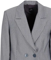 Sizing (W) ARMANI EXCHANGE FW23 海軍藍格紋雙排扣西裝外套 6RYG22-YN6MZ-25ES