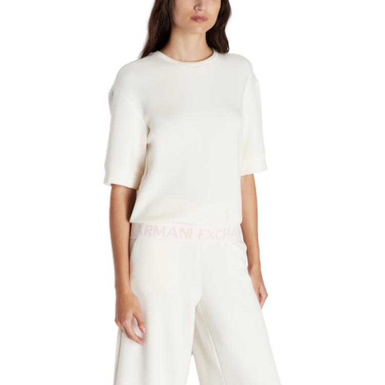 Lookbook (W) Armani Exchange 女士 FW23 標誌圖案短袖運動衫 6RYM81-YJEGZ-1130