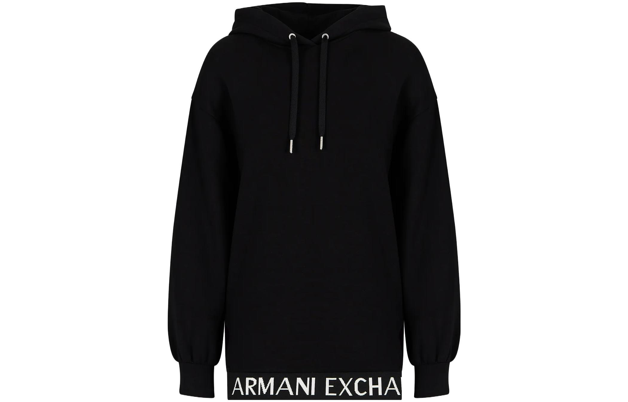Sizing (W) Armani Exchange FW23 徽標印花連帽側開衩上衣 6RYM61-YJEGZ-1130