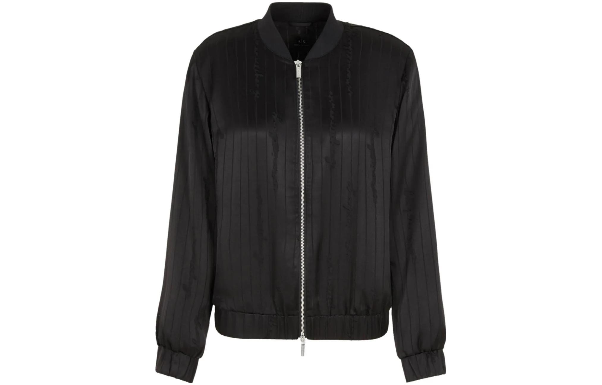 Order (Women) Armani Exchange FW23 Solid Color Zip-Up Jacket Black 6RYB10-YN2KZ-02EL