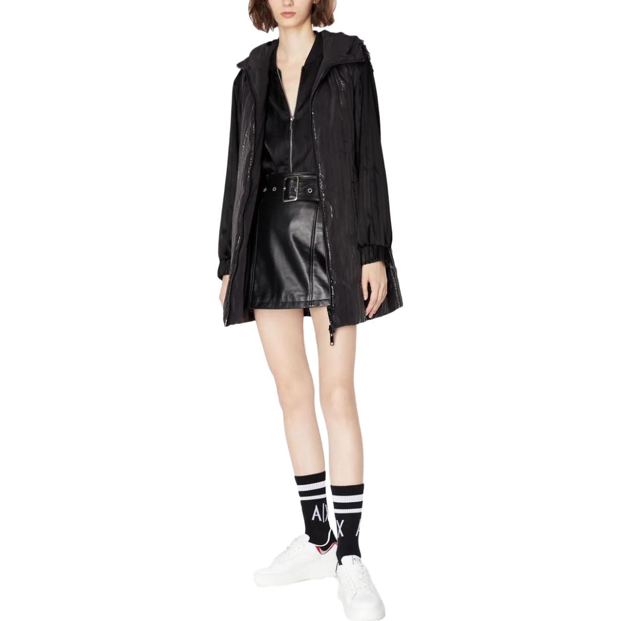 Purchase (Women) Armani Exchange FW23 Solid Color Zip-Up Jacket Black 6RYB10-YN2KZ-02EL