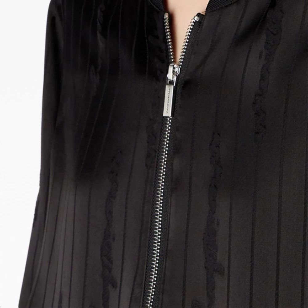 Sizing (Women) Armani Exchange FW23 Solid Color Zip-Up Jacket Black 6RYB10-YN2KZ-02EL