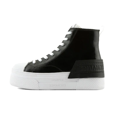 (W) Armani Exchange High-Top Sneaker 'Black CMFT Casual'