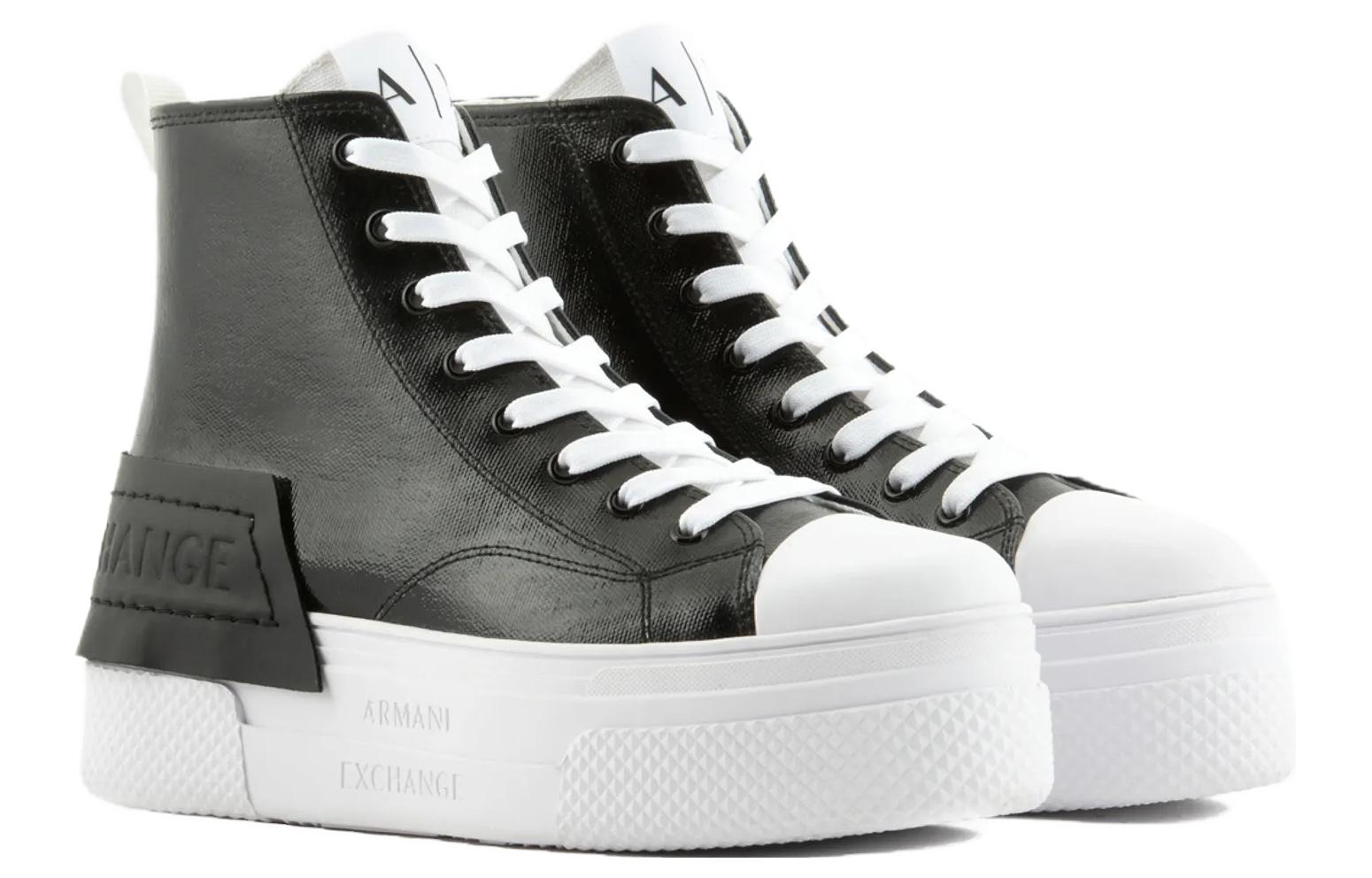 (W) Armani Exchange High-Top Sneaker 'Black CMFT Casual' 圖 2