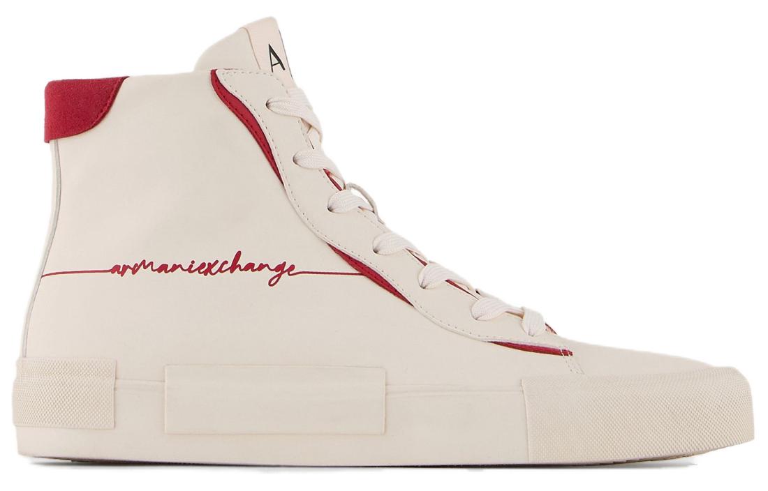 (W) Armani Exchange High-Top Sneaker 'White Red' 圖 2