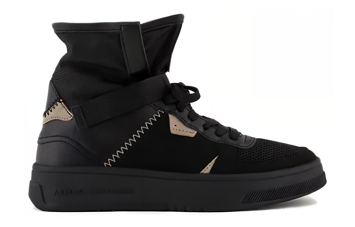(W) Armani Exchange High-Top Sneakers 'Black Mesh' 圖 2