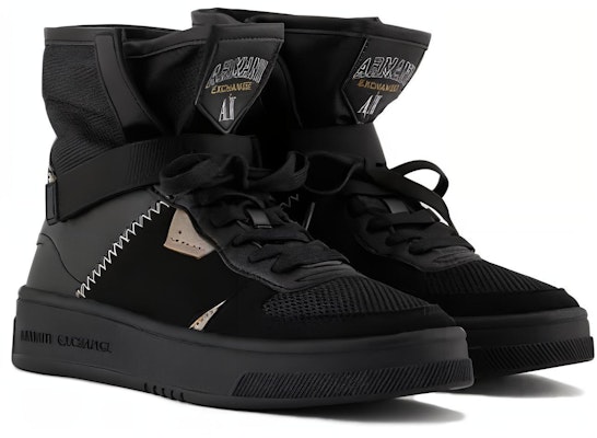 (Women) Armani Exchange High-Top Sneakers 'Black Mesh' XDZ031XV730100002 Lookbook (Women) Armani Exchange High-Top Sneakers 'Black Mesh' XDZ031XV730100002