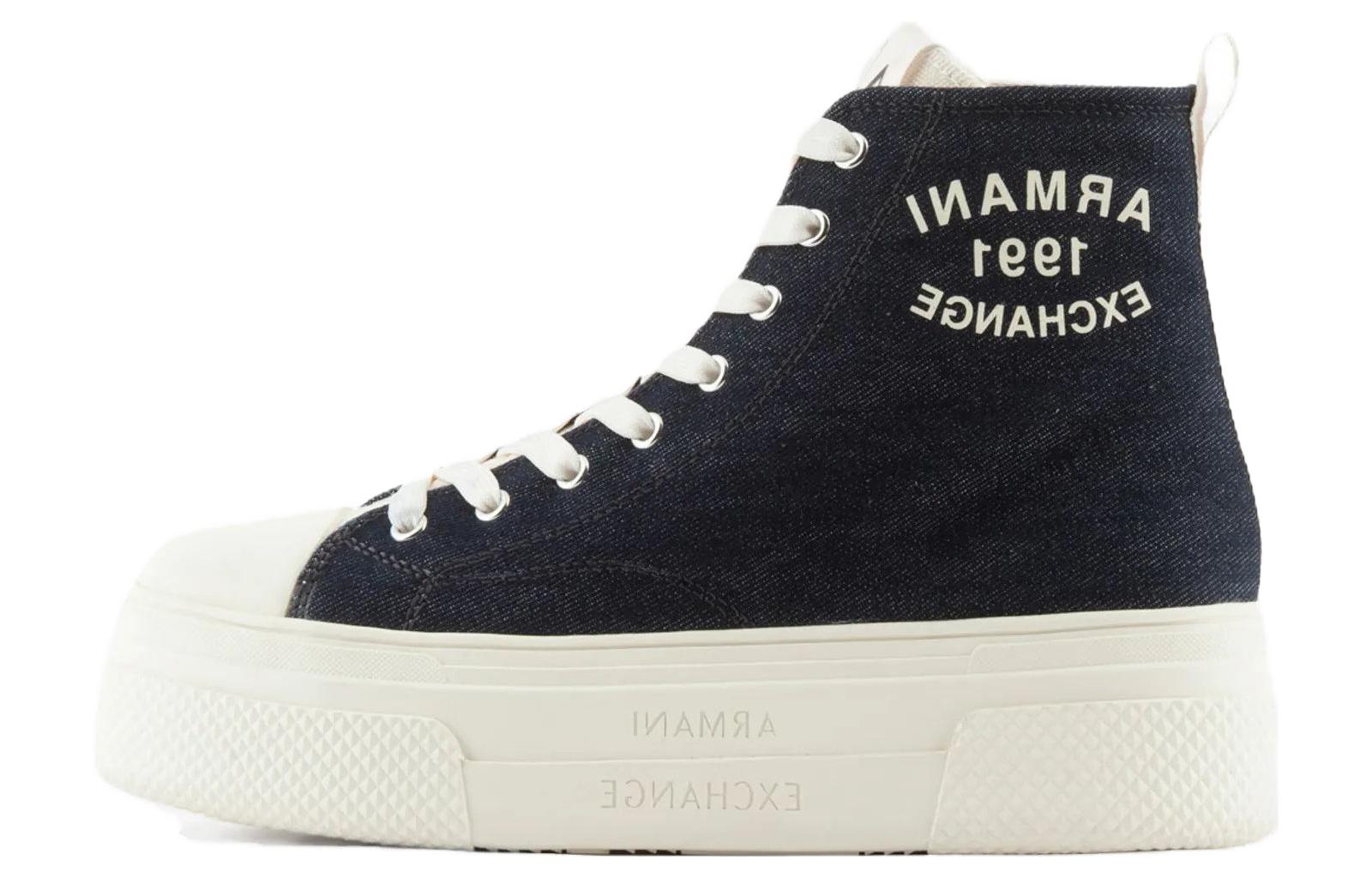 (Women) Armani Exchange High-Top Sneaker 'Black Leather Comfort' XDZ029XV722100952