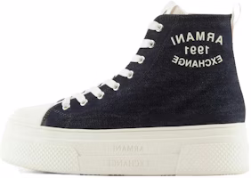 (Women) Armani Exchange High-Top Sneaker 'Black Leather Comfort' XDZ029XV722100952 (Women) Armani Exchange High-Top Sneaker 'Black Leather Comfort' XDZ029XV722100952
