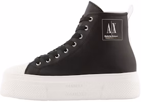 (Women) Armani Exchange Leather High-Top Lace-Up 'Black Fashion' XDZ025XV694100002 (Women) Armani Exchange Leather High-Top Lace-Up 'Black Fashion' XDZ025XV694100002