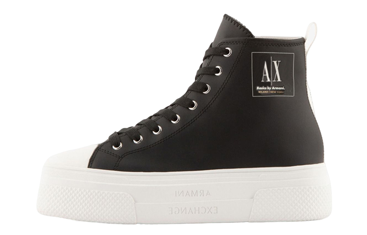 Buy (W) Armani Exchange Leder High-Top Schnürer ''Schwarze Mode'' XDZ025XV694100002