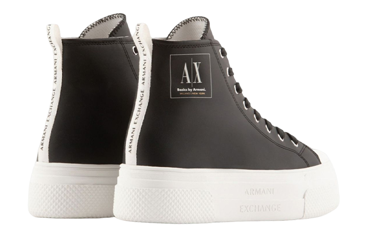 Lookbook (W) Armani Exchange Leder High-Top Schnürer ''Schwarze Mode'' XDZ025XV694100002