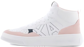 (Women) Armani Exchange Leather High-Top Sneakers 'Pink' XDZ024XV5791S929 (Women) Armani Exchange Leather High-Top Sneakers 'Pink' XDZ024XV5791S929