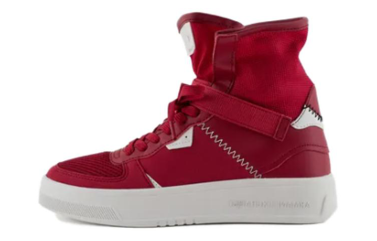 (Women) Armani Exchange Leather High-Top Sneakers 'Red' XDZ031XV7291K621