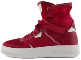 (Women) Armani Exchange Leather High-Top Sneakers 'Red' XDZ031XV7291K621 (Women) Armani Exchange Leather High-Top Sneakers 'Red' XDZ031XV7291K621