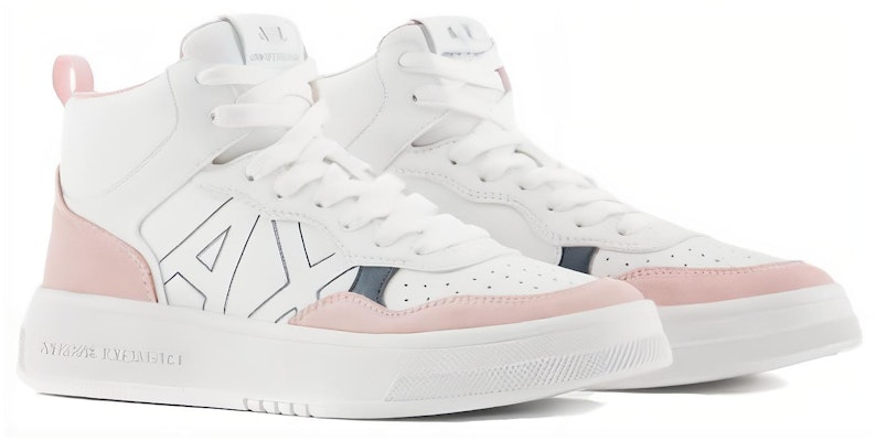(Women) Armani Exchange Leather High-Top Sneakers 'Pink' XDZ024XV5791S929 Lookbook (Women) Armani Exchange Leather High-Top Sneakers 'Pink' XDZ024XV5791S929