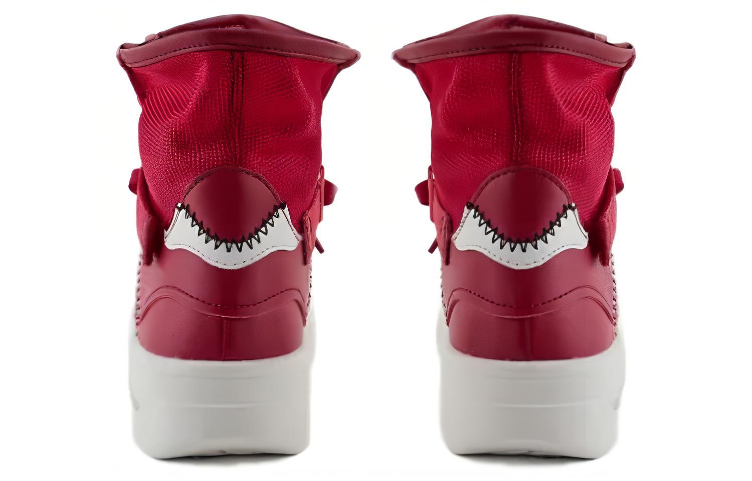 Shop (W) 阿玛尼Exchange红色高帮皮革运动鞋 XDZ031XV7291K621