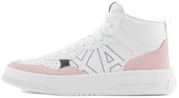 (Women) Armani Exchange Leather High-Top Sneakers 'Pink' XDZ024XV5791S929 (Women) Armani Exchange Leather High-Top Sneakers 'Pink' XDZ024XV5791S929