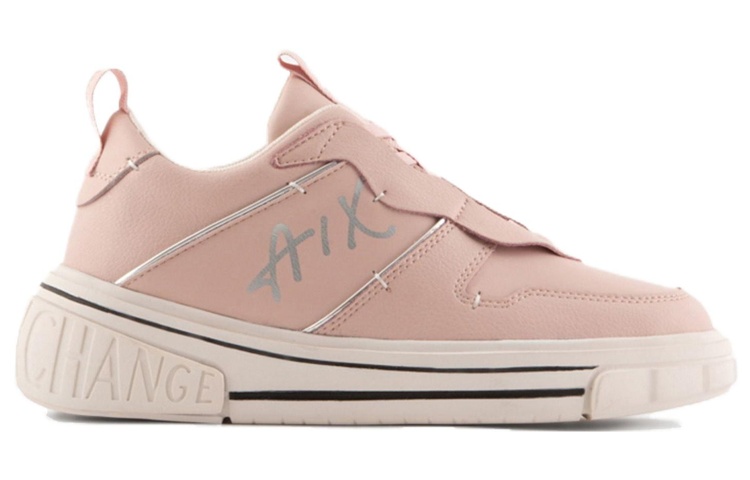 (W) Armani Exchange Leather Lace-Up Low-Top Sneaker 'Pink Print' 圖 2