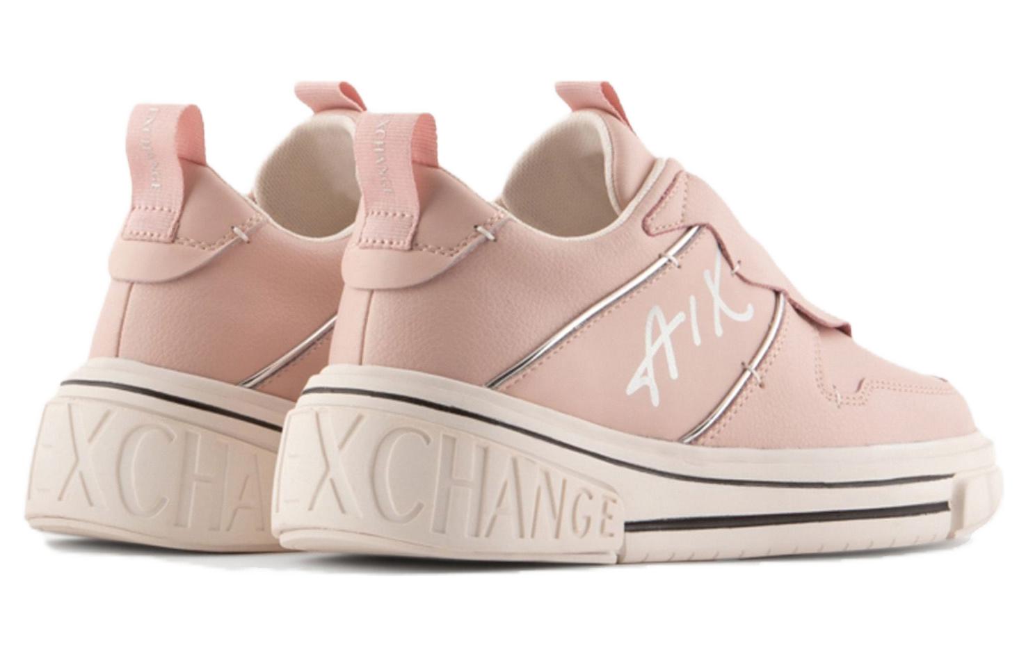 (W) Armani Exchange Leather Lace-Up Low-Top Sneaker 'Pink Print' 圖 4