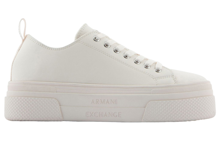 (W) Armani Exchange Leather Lace-up Low Top 'White Fashion' 圖 2