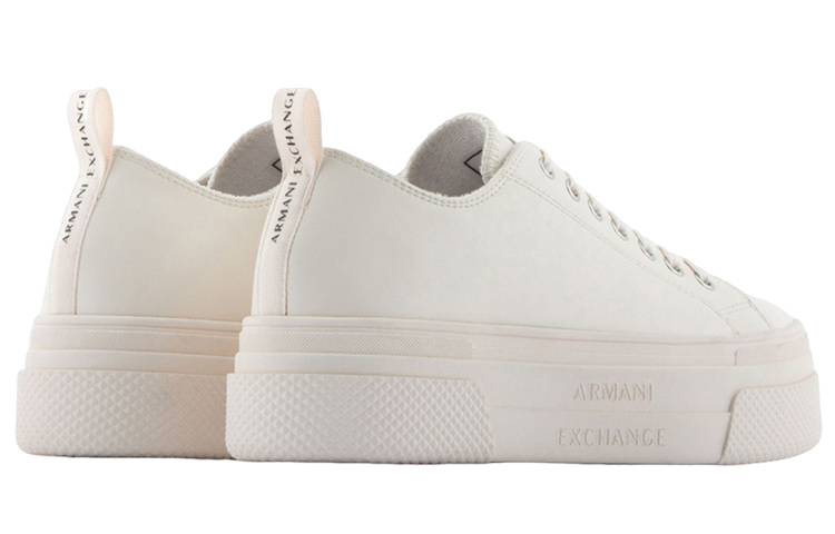 (W) Armani Exchange Leather Lace-up Low Top 'White Fashion' 圖 4