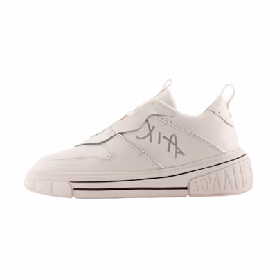 (W) Armani Exchange Leather Low-Top 'Beige'