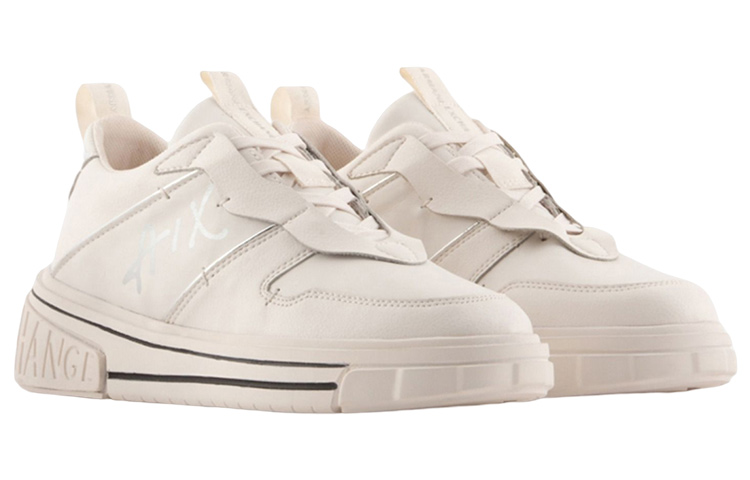 (W) Armani Exchange Leather Low-Top 'Beige' 圖 3