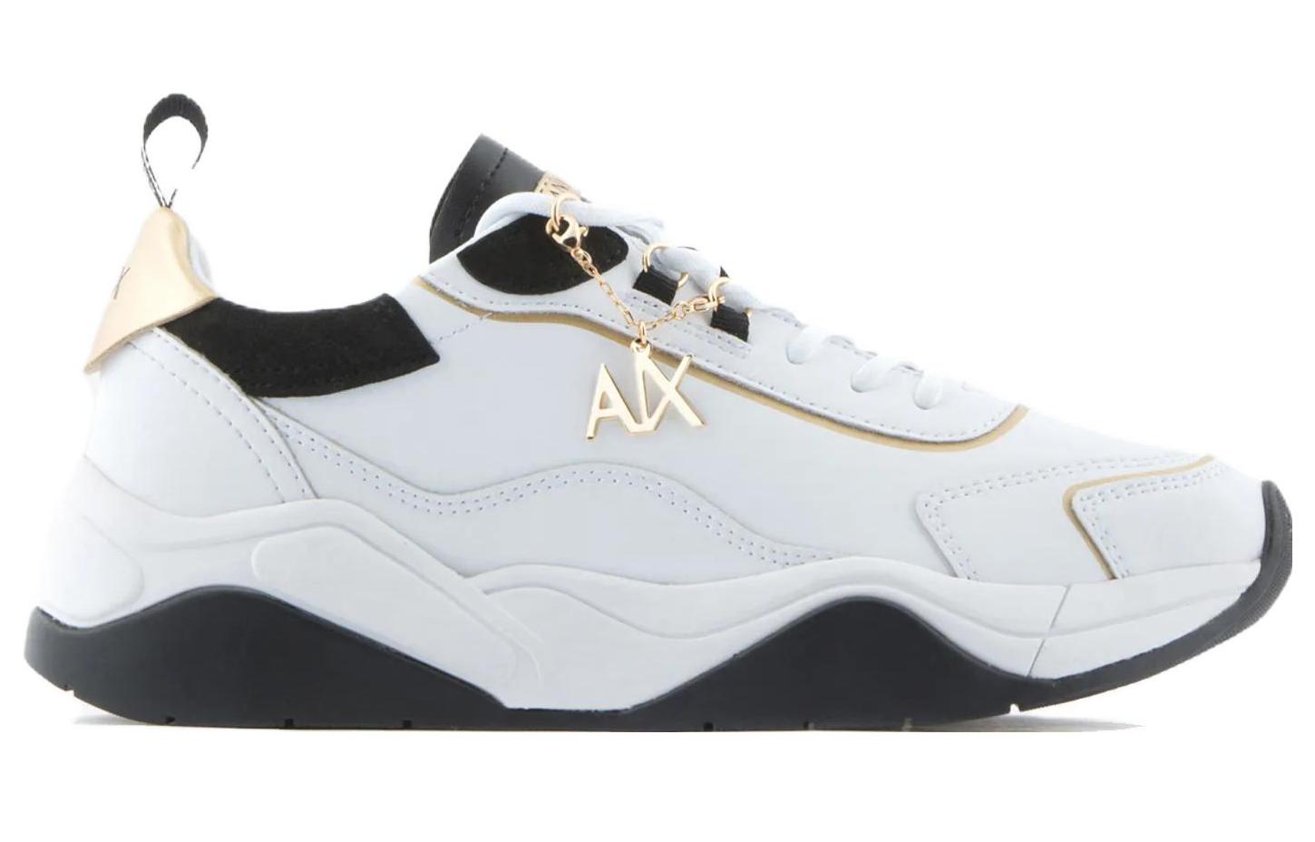 (W) Armani Exchange Leather Low-Top 'Black and White' 圖 2