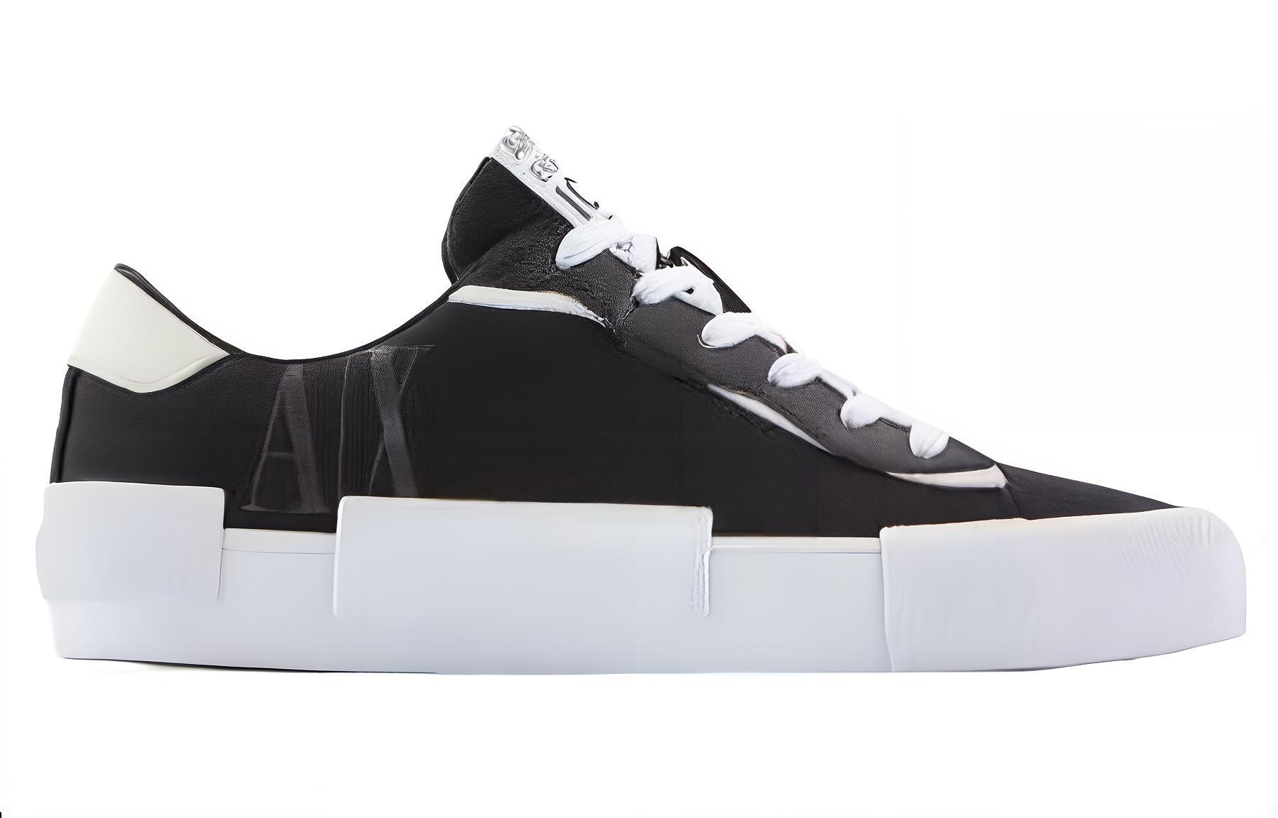 (W) Armani Exchange Leather Low-Top 'Black Fashion' 圖 2