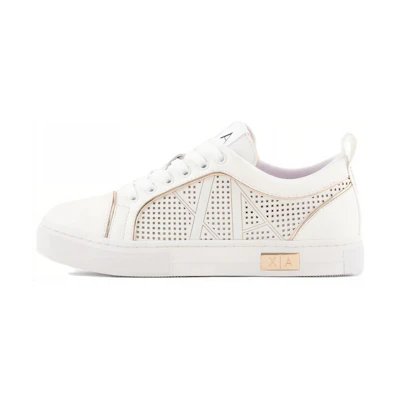 (W) Armani Exchange Leather Low-top Sneaker 'White'