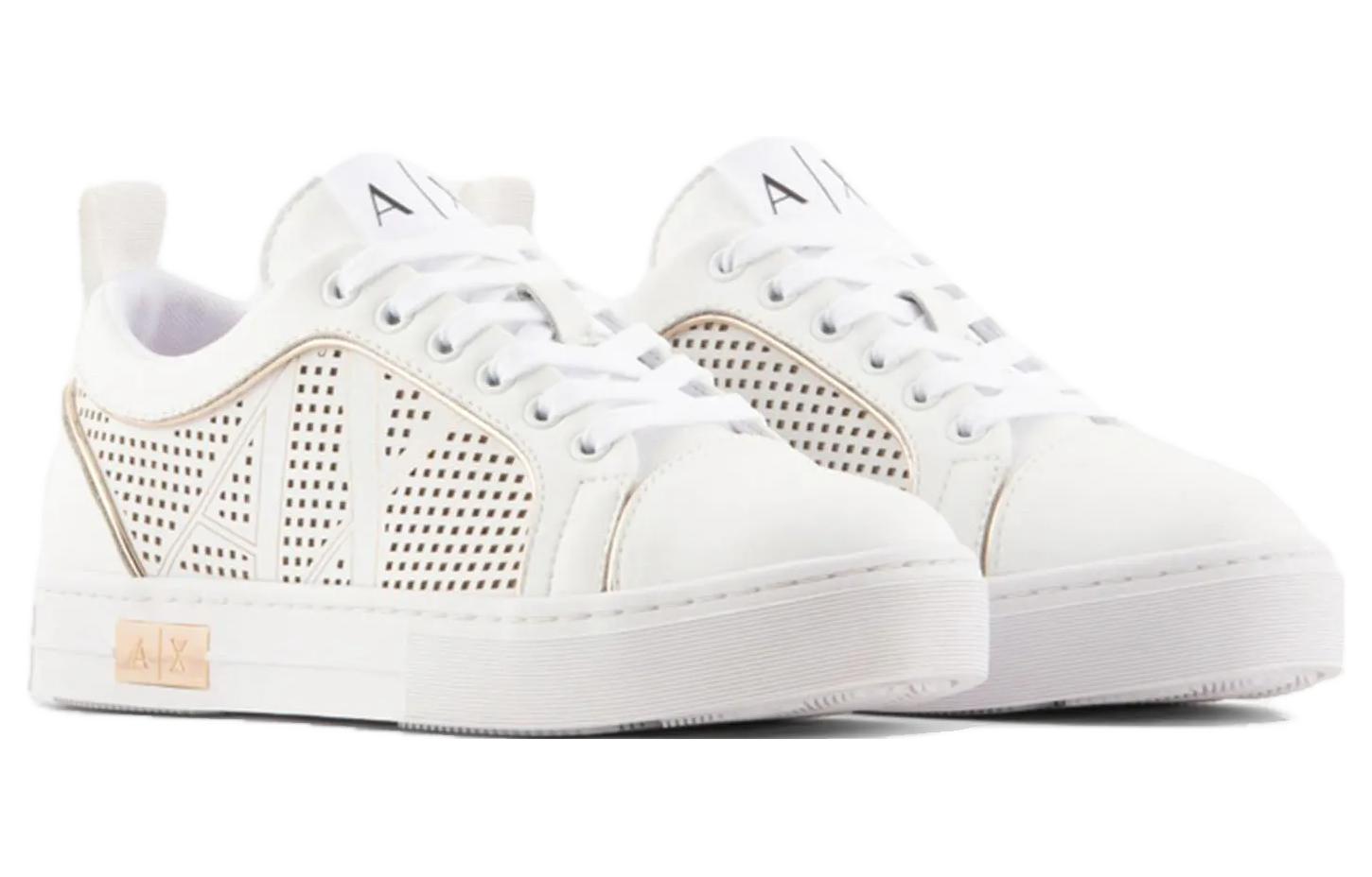 (W) Armani Exchange Leather Low-top Sneaker 'White' 圖 2