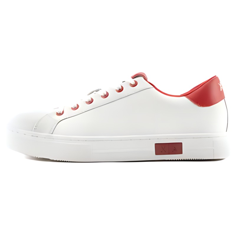 (W) Armani Exchange Leather Low-Top Sneakers 'White'