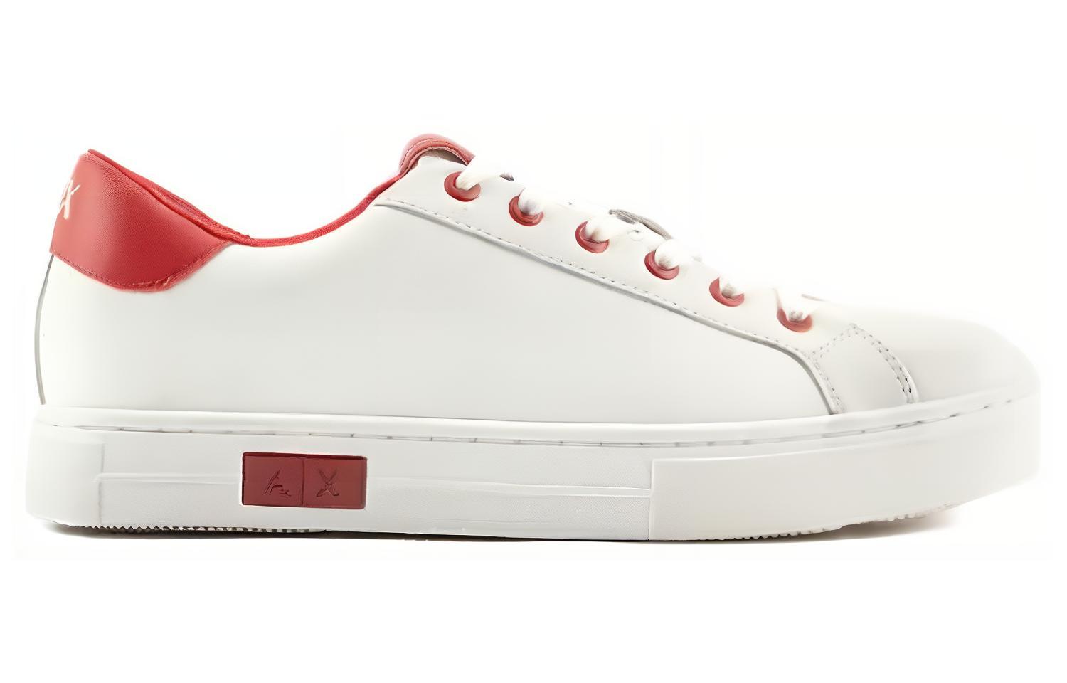 (W) Armani Exchange Leather Low-Top Sneakers 'White' 圖 2