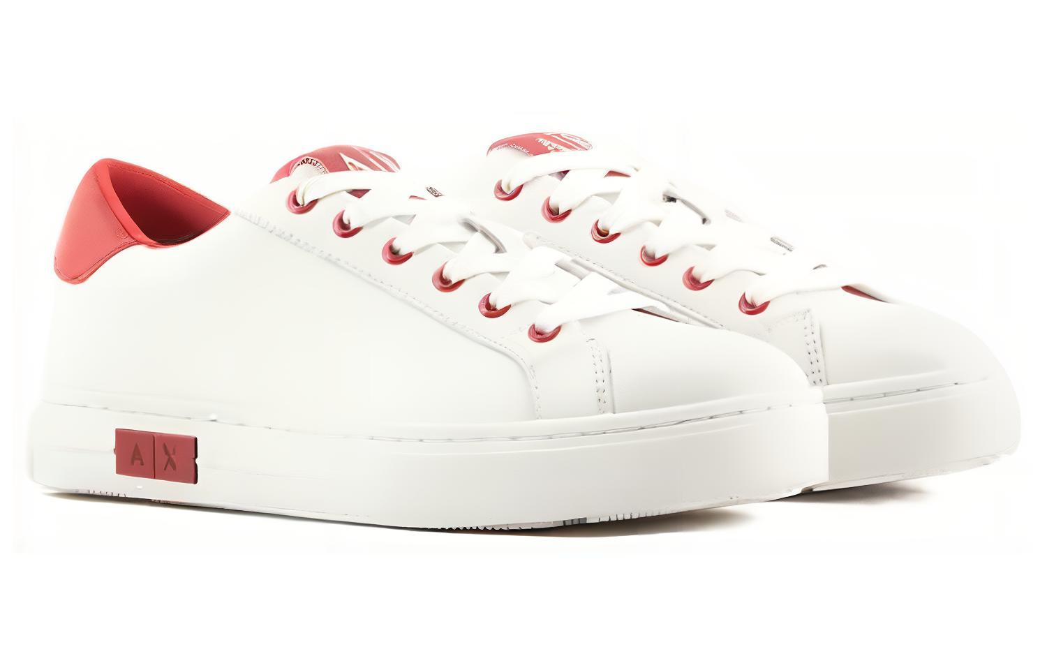 (W) Armani Exchange Leather Low-Top Sneakers 'White' 圖 3