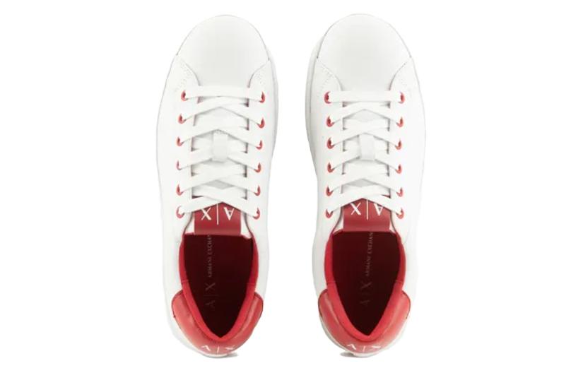 (W) Armani Exchange Leather Low-Top Sneakers 'White' 圖 4