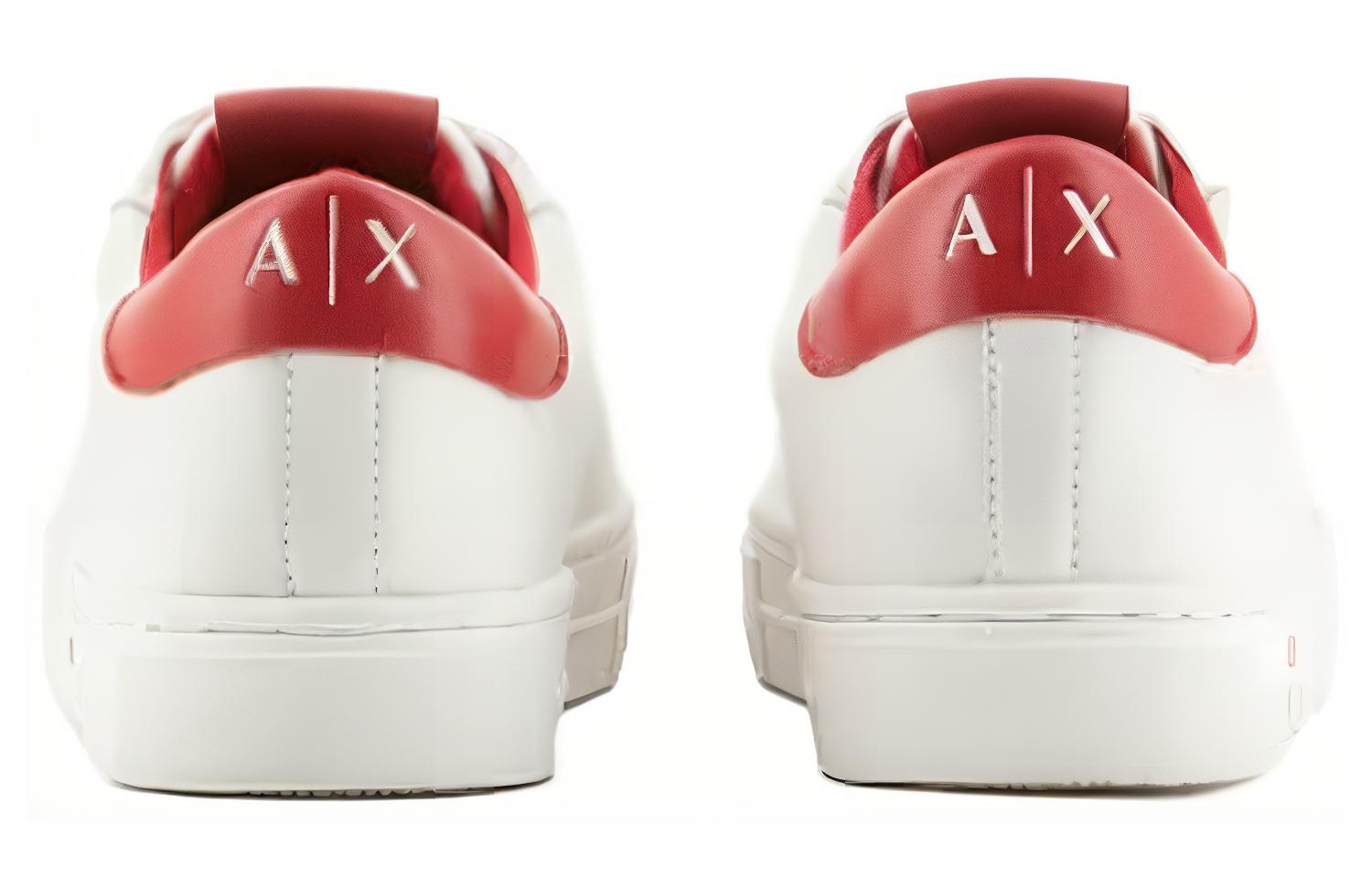 (W) Armani Exchange Leather Low-Top Sneakers 'White' 圖 5