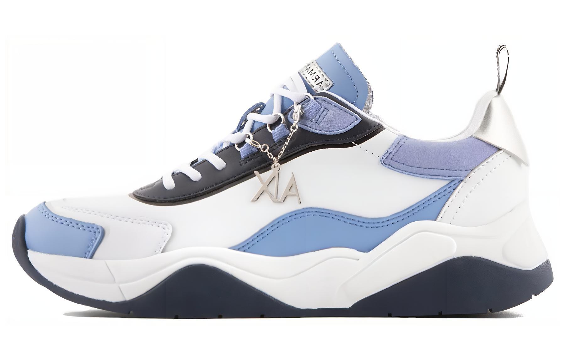 (W) Armani Exchange Leather Low 'Blue White'