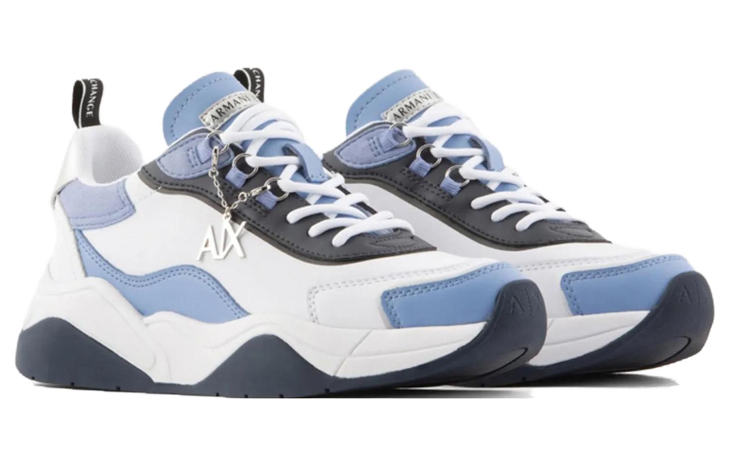 (W) Armani Exchange Leather Low 'Blue White' 圖 2