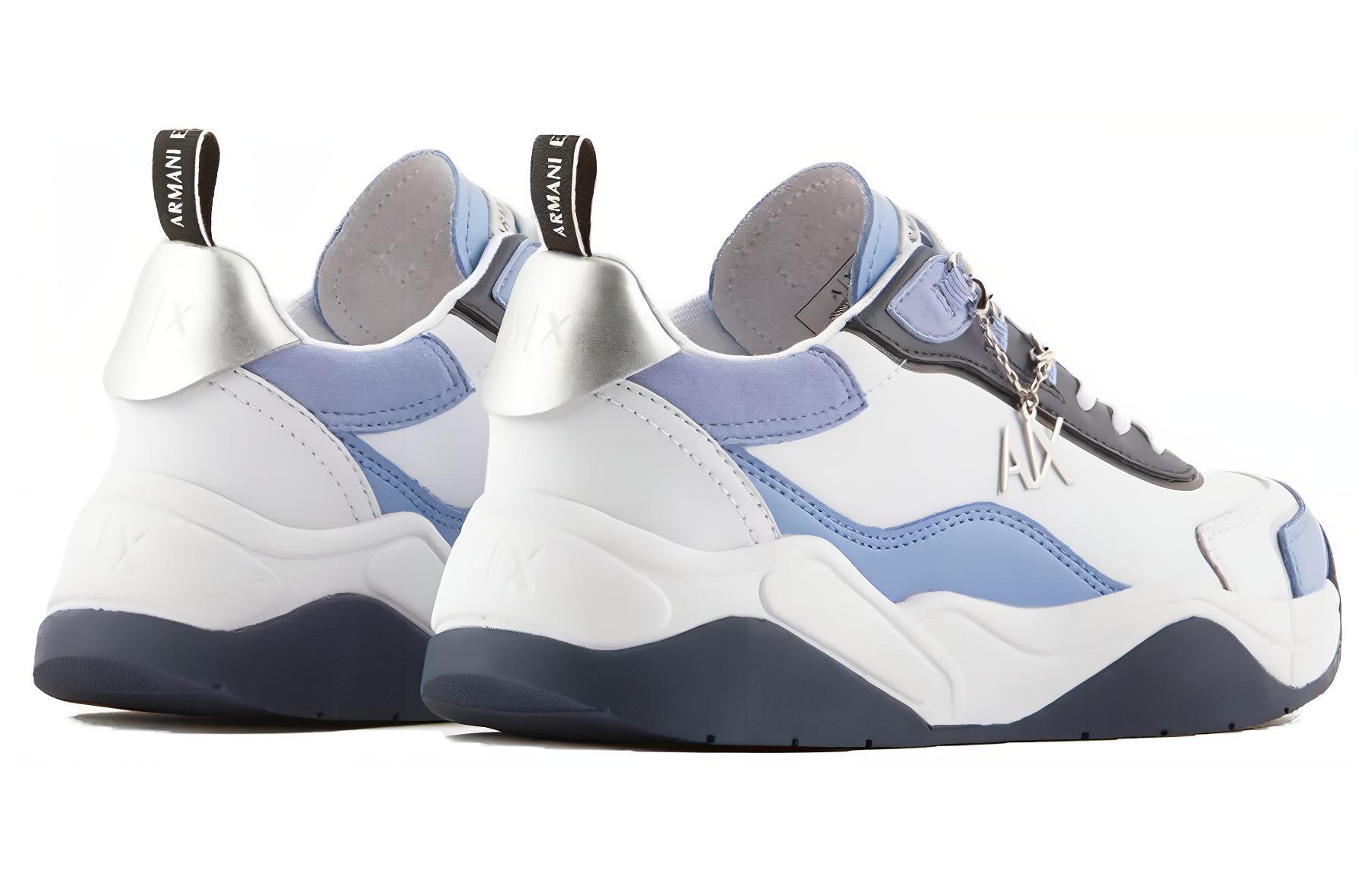 (W) Armani Exchange Leather Low 'Blue White' 圖 3