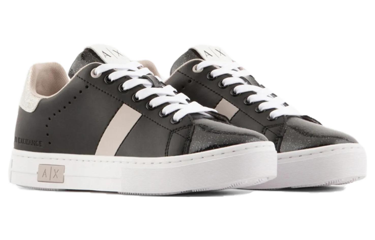 (W) Armani Exchange Leather Low Top 'Black CMFT Casual' 圖 3