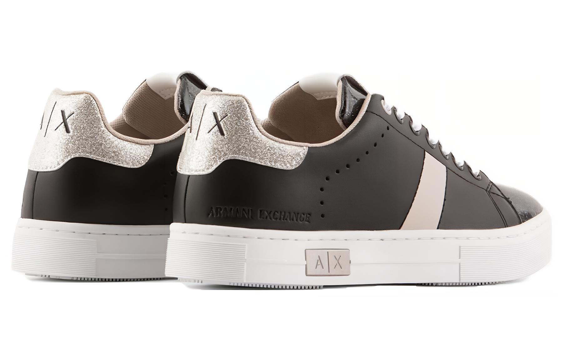 (W) Armani Exchange Leather Low Top 'Black CMFT Casual' 圖 4