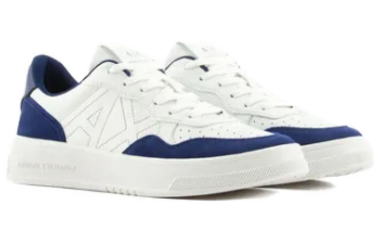 (W) Armani Exchange Leather Low-Top Sneakers 'Blue' 圖 3