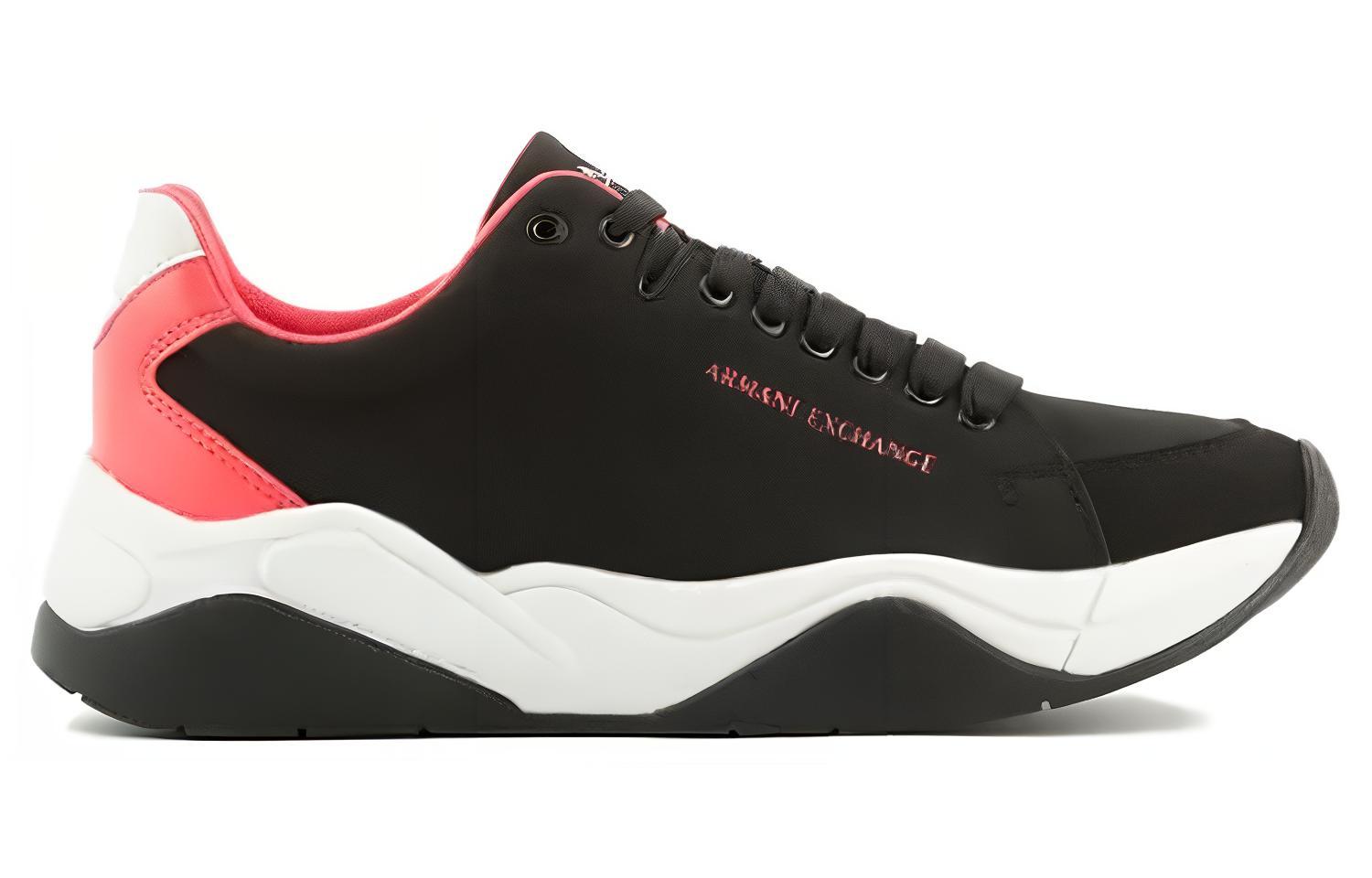 Order (W) Armani Exchange Zapatilla Plataforma Baja de Cuero 'Negro' XDX140XV7361S944